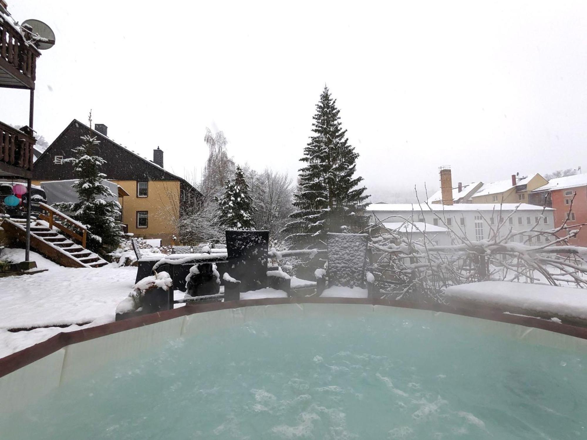 Hw2B - Urlaubsmagie - Wohlfuehlwohnung Mit Balkon, Pool, Sauna & Terrasse Sebnitz Luaran gambar