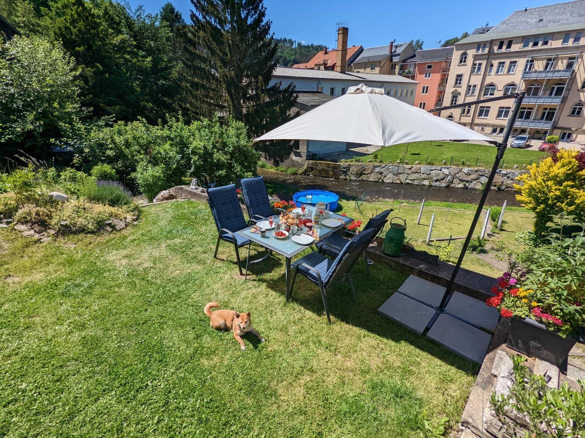 Hw2B - Urlaubsmagie - Wohlfuehlwohnung Mit Balkon, Pool, Sauna & Terrasse Sebnitz Luaran gambar