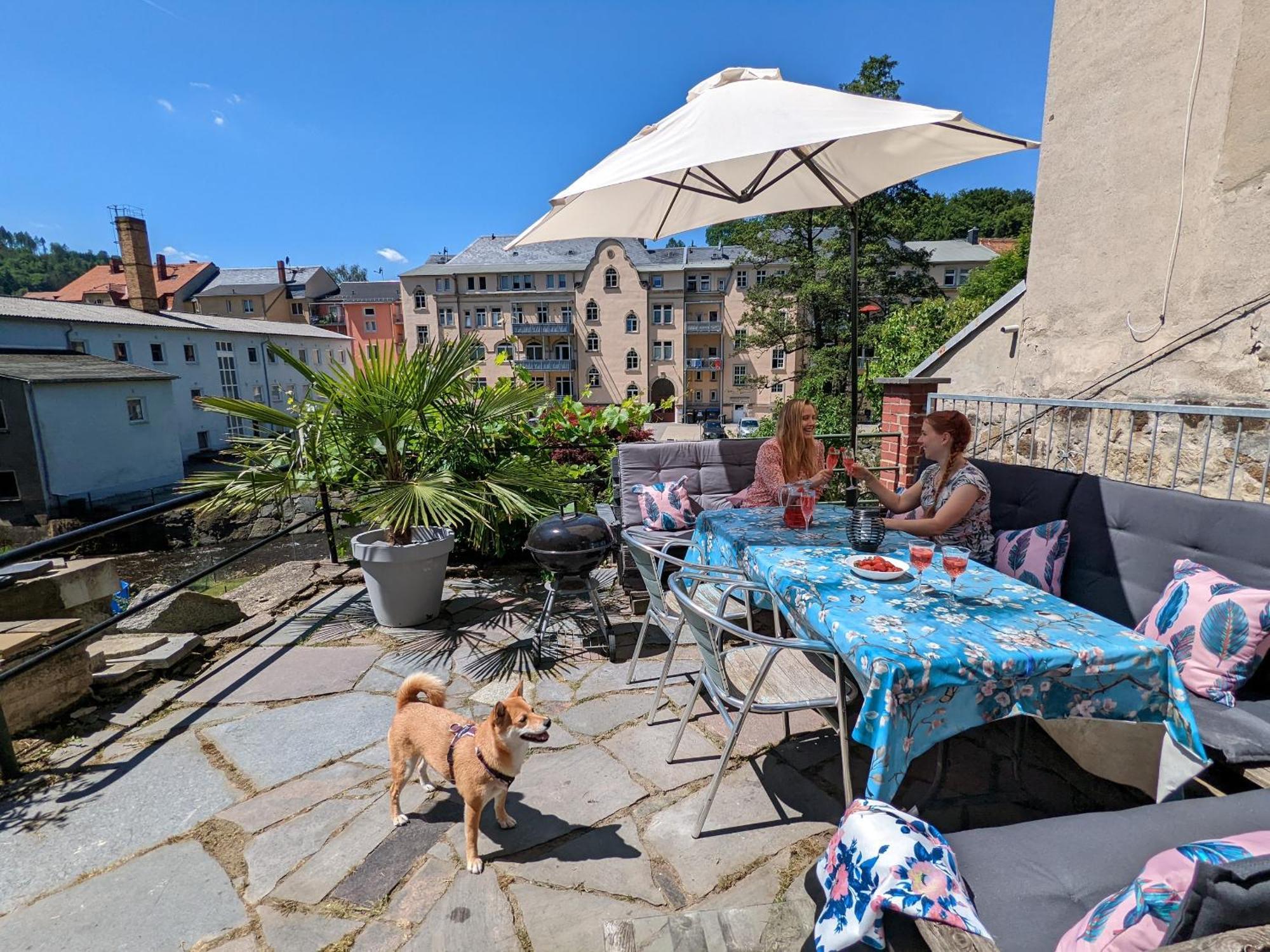 Hw2B - Urlaubsmagie - Wohlfuehlwohnung Mit Balkon, Pool, Sauna & Terrasse Sebnitz Luaran gambar