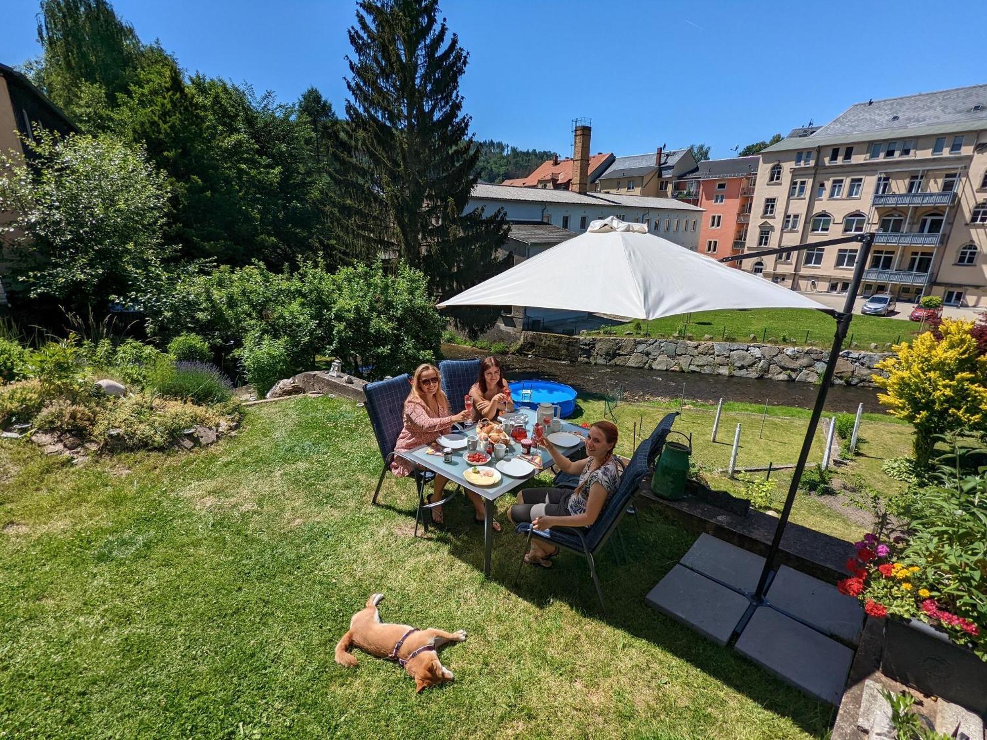 Hw2B - Urlaubsmagie - Wohlfuehlwohnung Mit Balkon, Pool, Sauna & Terrasse Sebnitz Luaran gambar